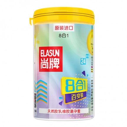 套餐组合-ELASUN尚牌-买一送一  八合一百变装趣味避孕套 中号 24只装