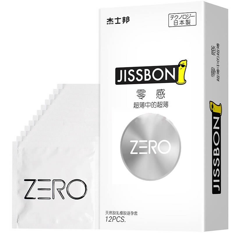 超薄贴身套-杰士邦-杰士邦 零感超薄避孕套 中号 12只装