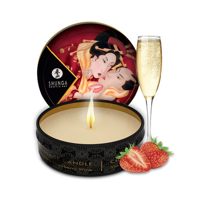 调教工具-SHUNGA-燃情熏香“缠绵夜光”按摩蜡烛-燃情玫瑰30ml